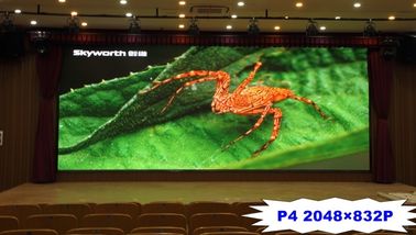 P4 800 Nits روشنایی بالا LED داخلی دیوار ویدئو 14 - 16 بیت برای تبلیغات