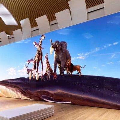 پس زمینه فیلم های صحنه ای منجر به نمایش فیلم Video Wall P3 111111 Dots / Sqm Pixel تراکم