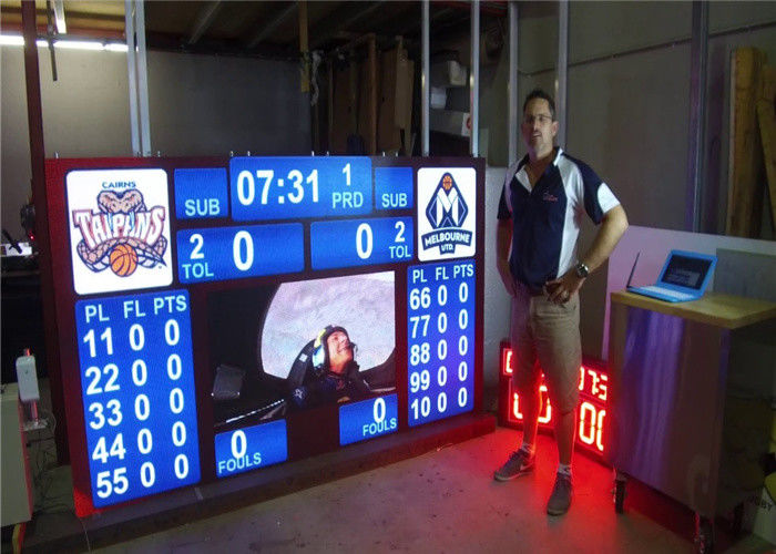 رطوبت عملیاتی Epistar Chip Led Electronic Scoreboard P10 10٪ ~ 85٪ RH
